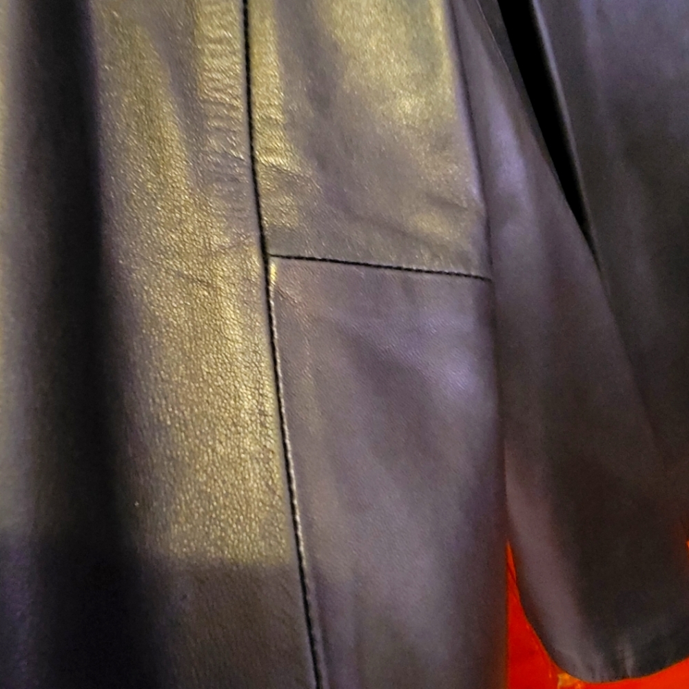 🦋Vintage Black Leather Swing Jacket 🦋Jones New York 1X Plus Womans - Picture 6 of 14